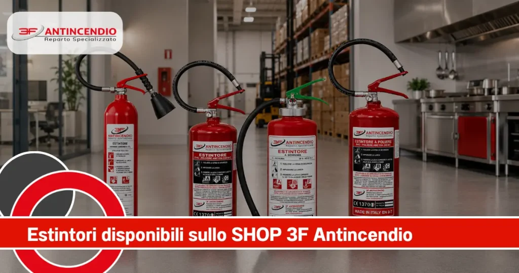 estintori disponibili su shop 3f antincendio